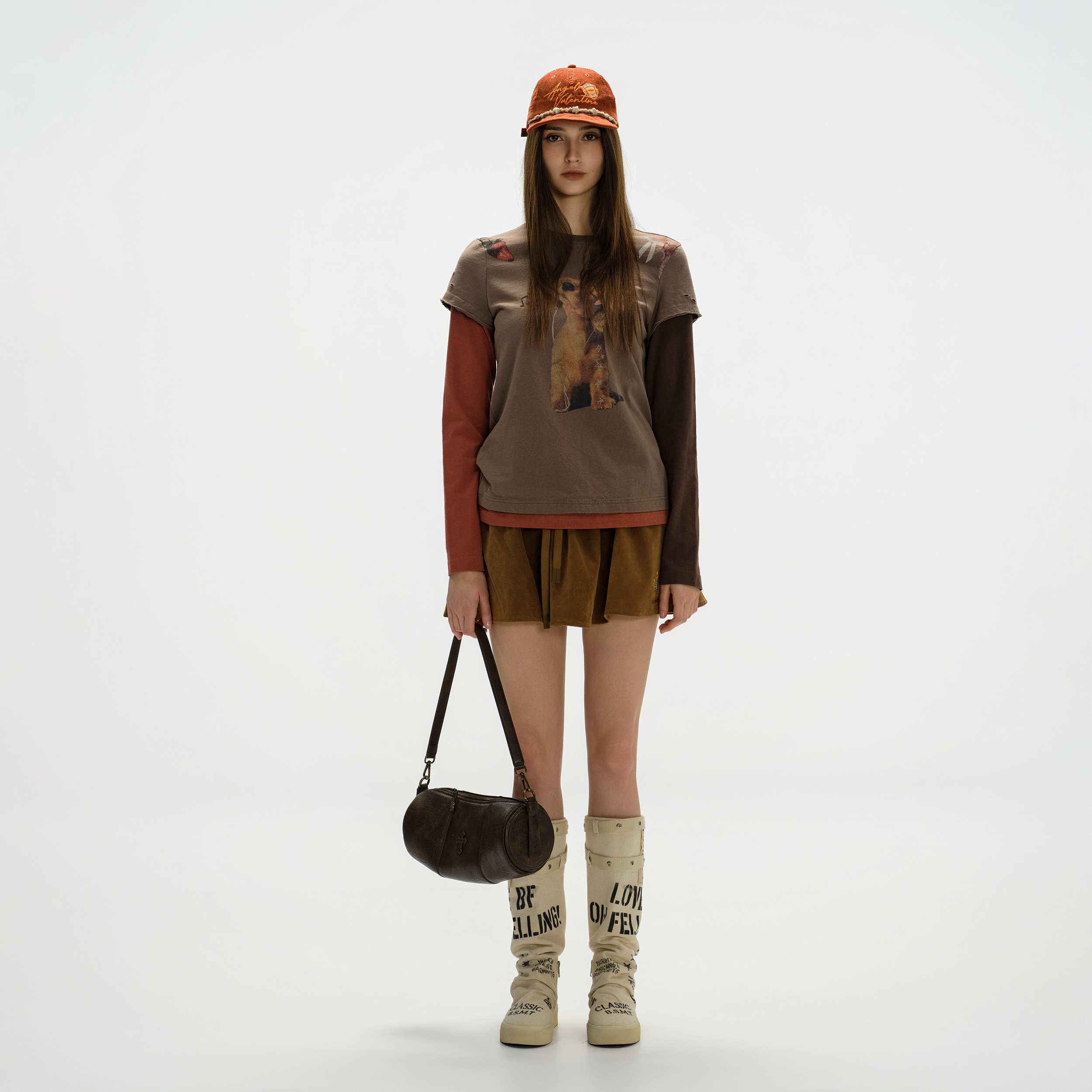 BASEMENTFG长袖常规印花圆领条纹常规款T恤背心251030237012