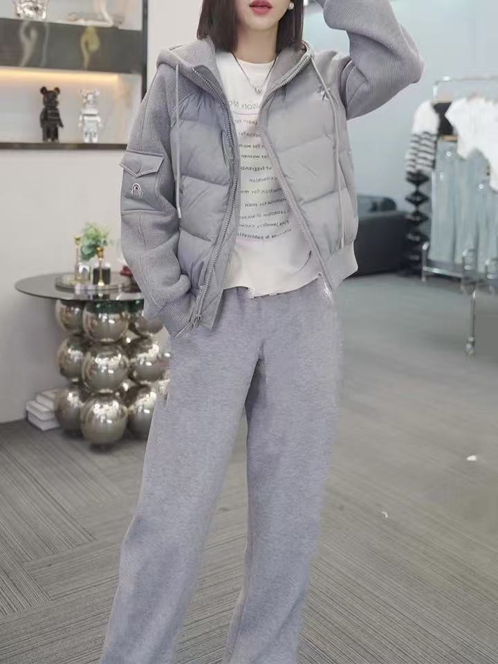 【晨浠定制】新款冬季宽松休闲夹棉长裤套装6628