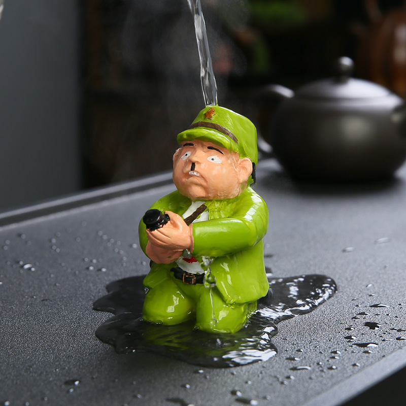 变色日本人投降茶宠摆件精品可养茶玩茶桌茶台茶盘装饰品茶具配件