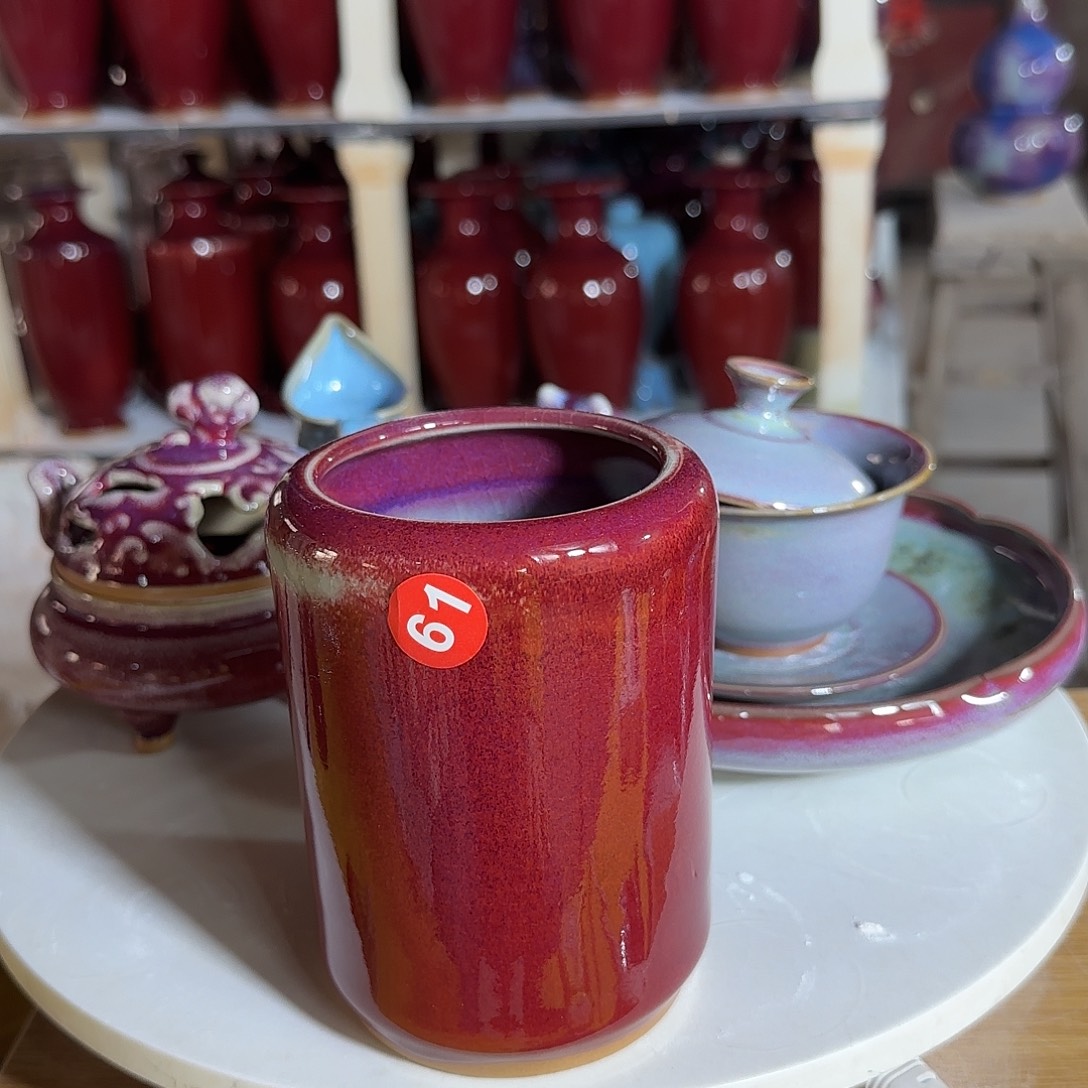 摆件陶郑家钧窑摆件