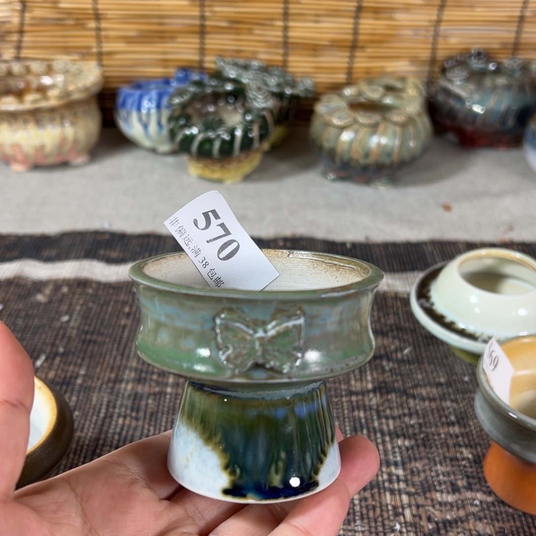 陶瓷景德镇手工花盆