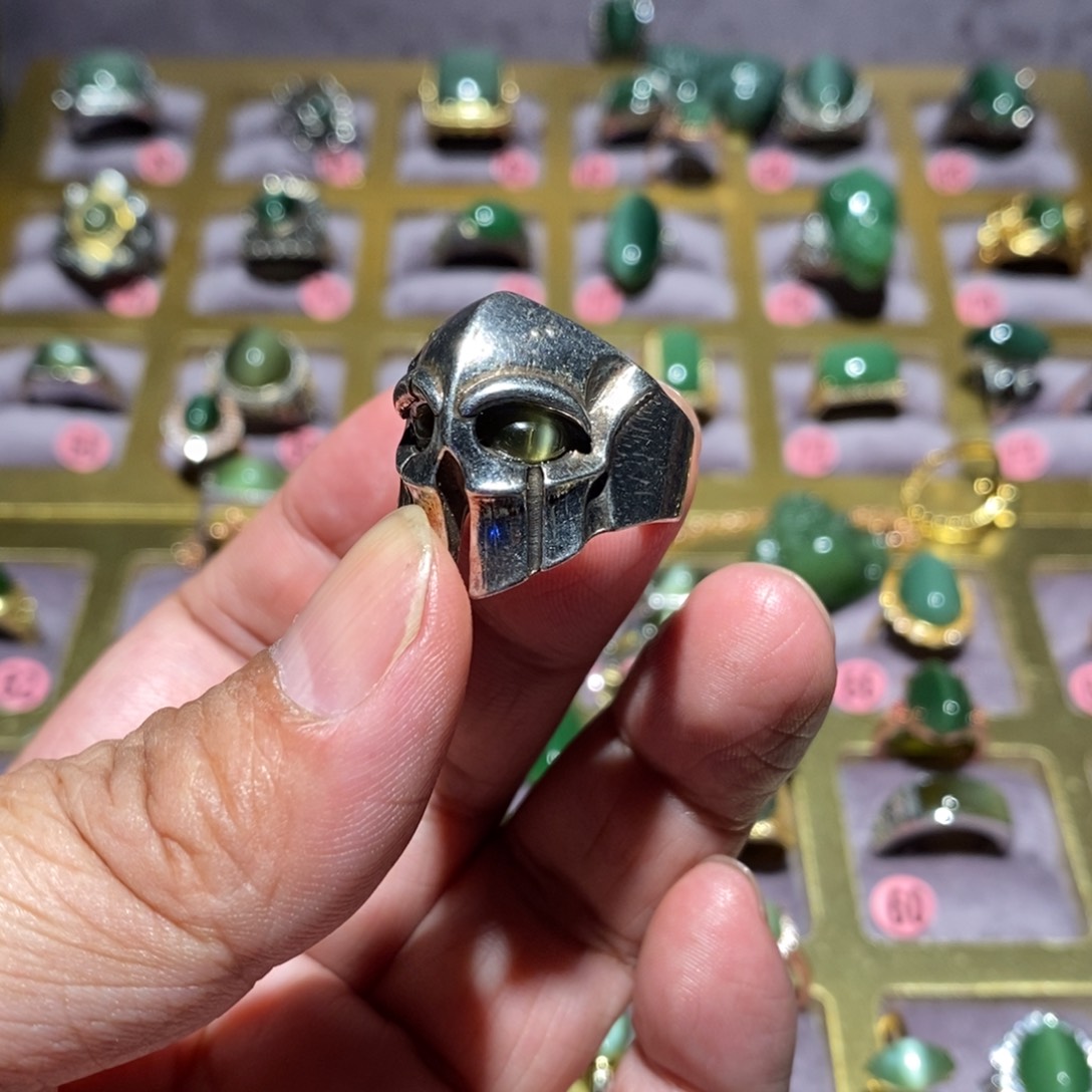 和田玉（碧玉）戒指未镶嵌