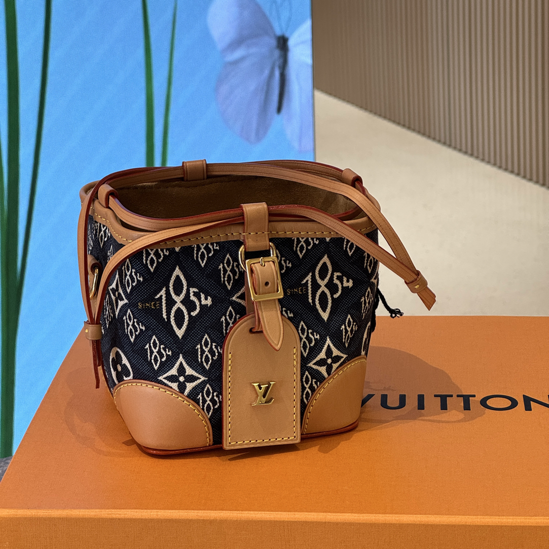 99新 LouisVuitton/路易威登 LV 1854丹宁烧麦包21年编码18261599