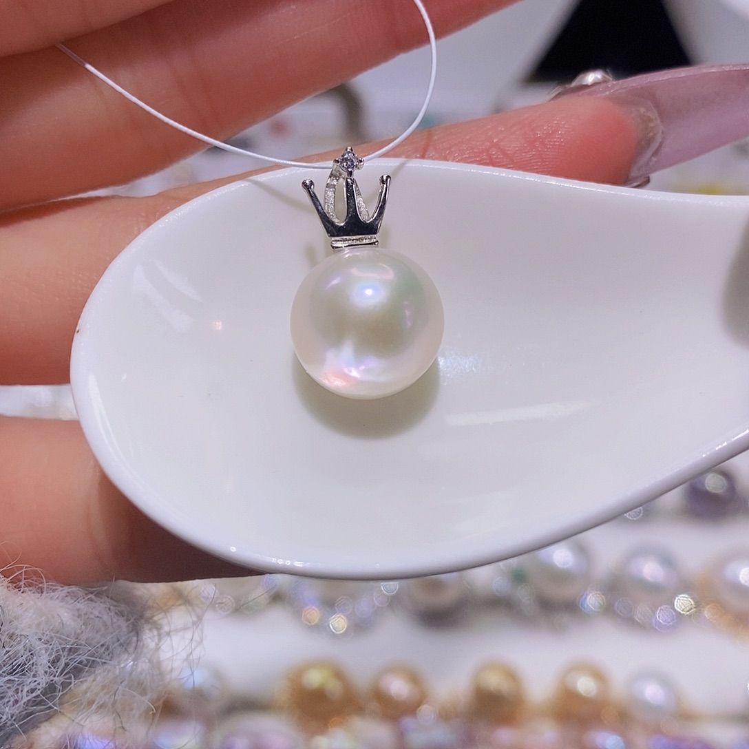 淡水珍珠颈饰银S925镶嵌