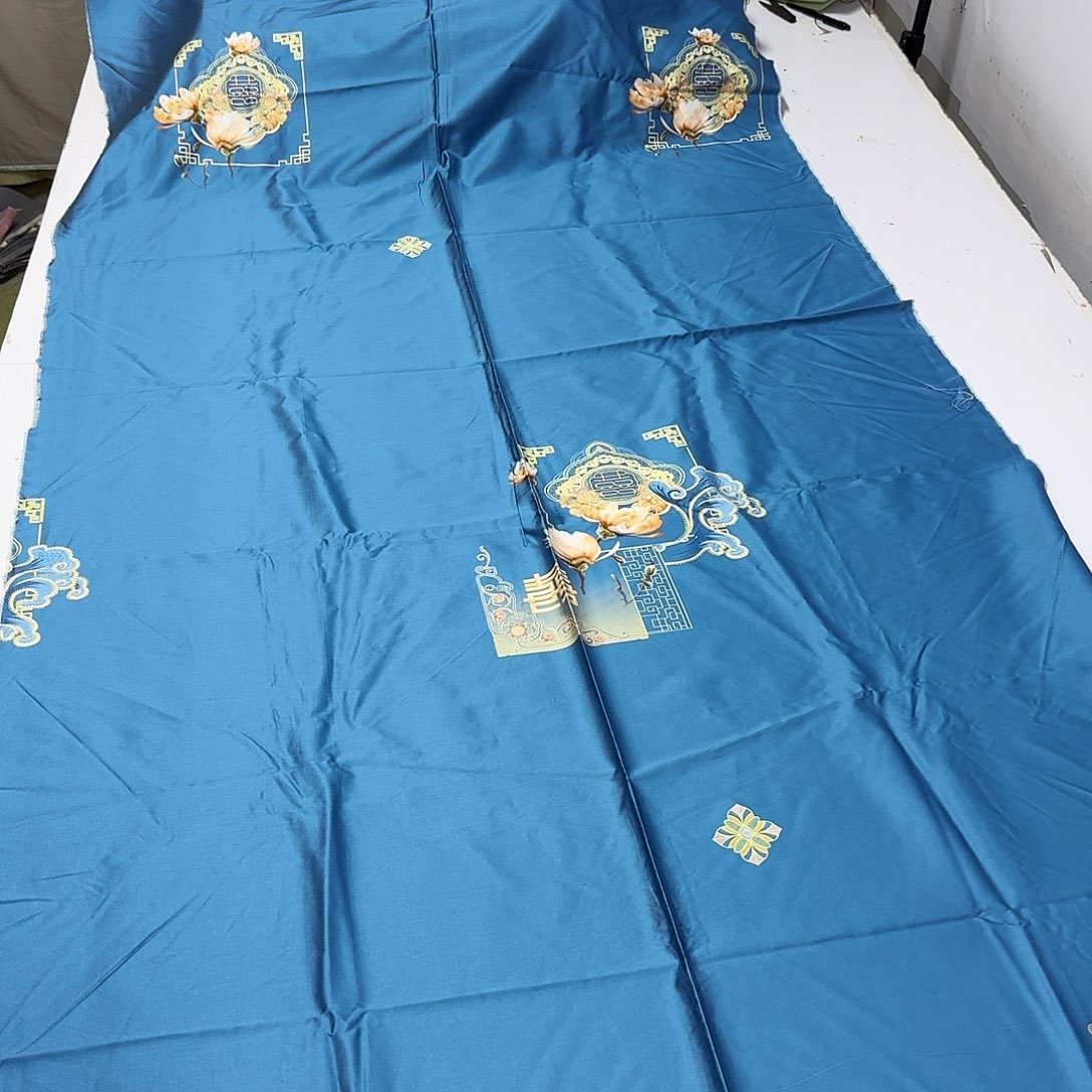 棉1米蓝色小布头布料