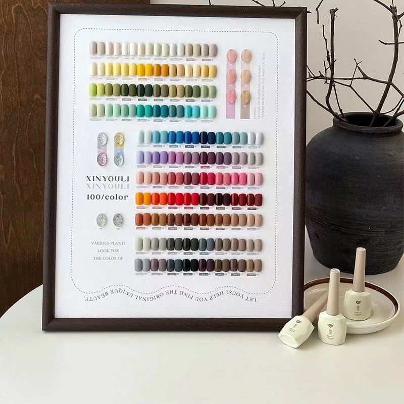 2025年新款伈柚里100色幸绘甲油胶美甲店开店专用套胶