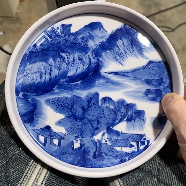 瓷片景德镇陶瓷茶盘。