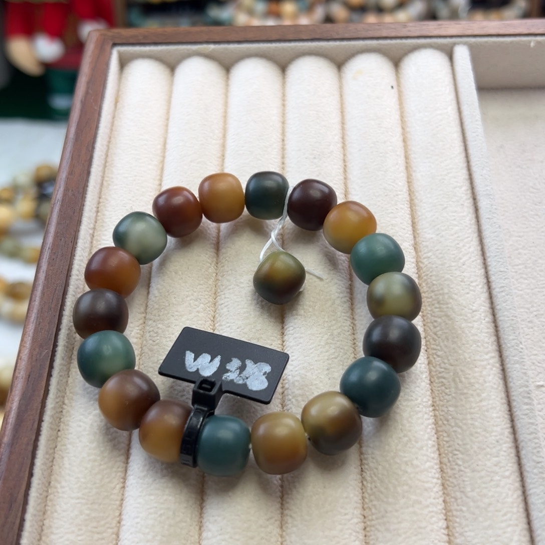 菩提根/象牙果手串卡12桶珠干磨微瑕