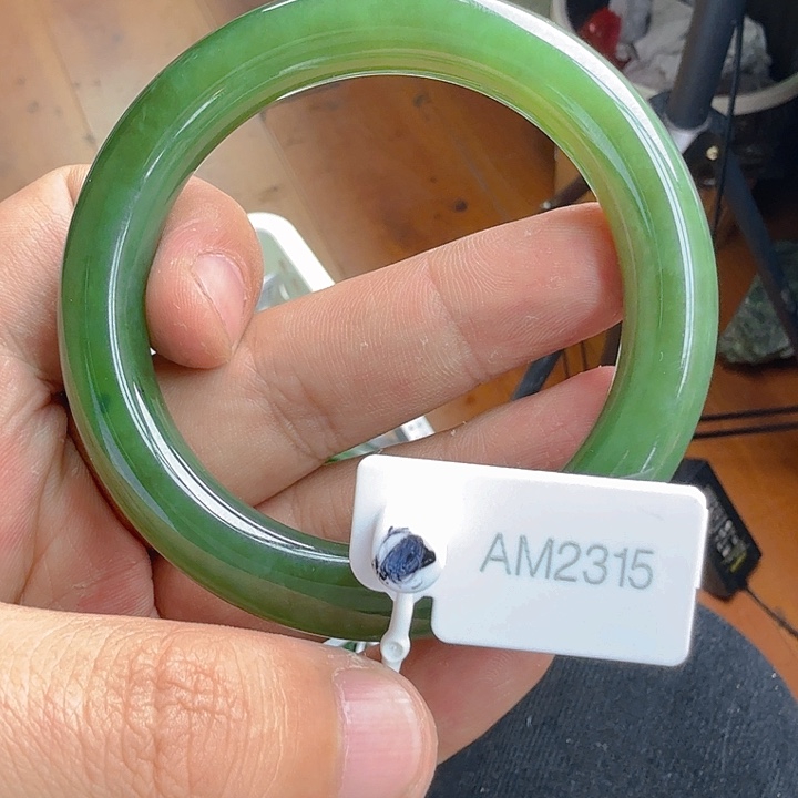 和田玉（碧玉）手镯未镶嵌58