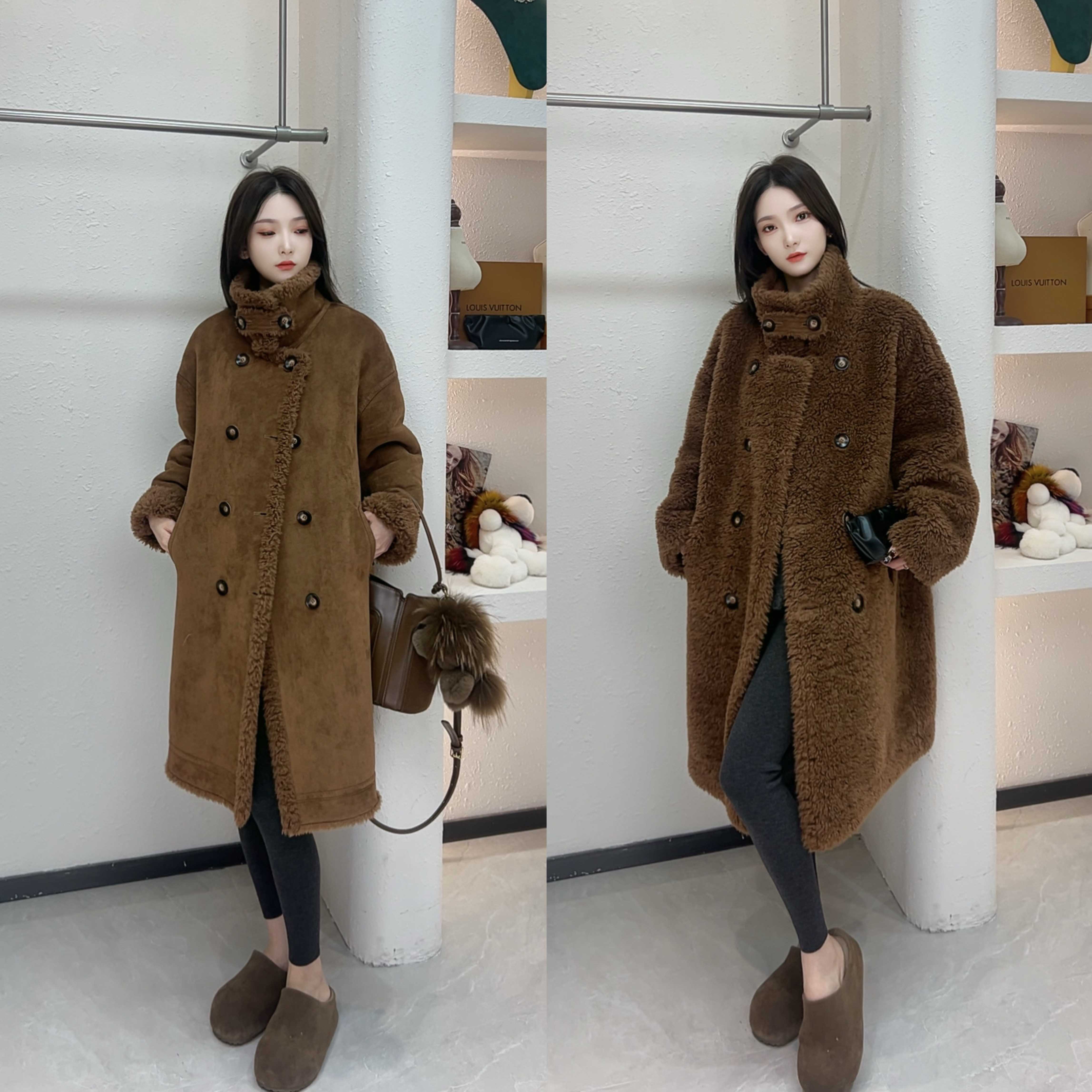 【韩系女主】2025秋冬新款轻奢羊毛双面穿原创外套80092