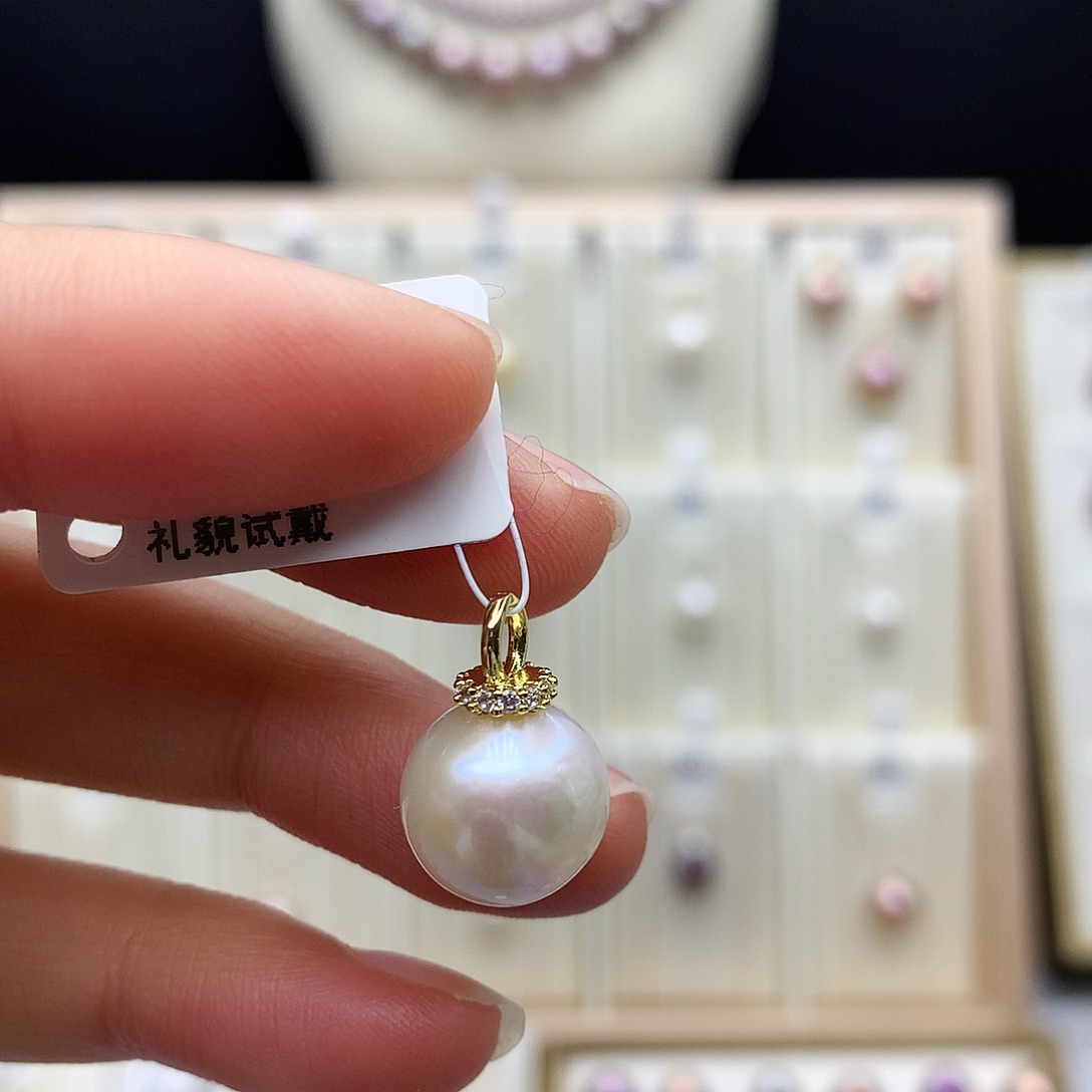 颈饰合金淡水珍珠