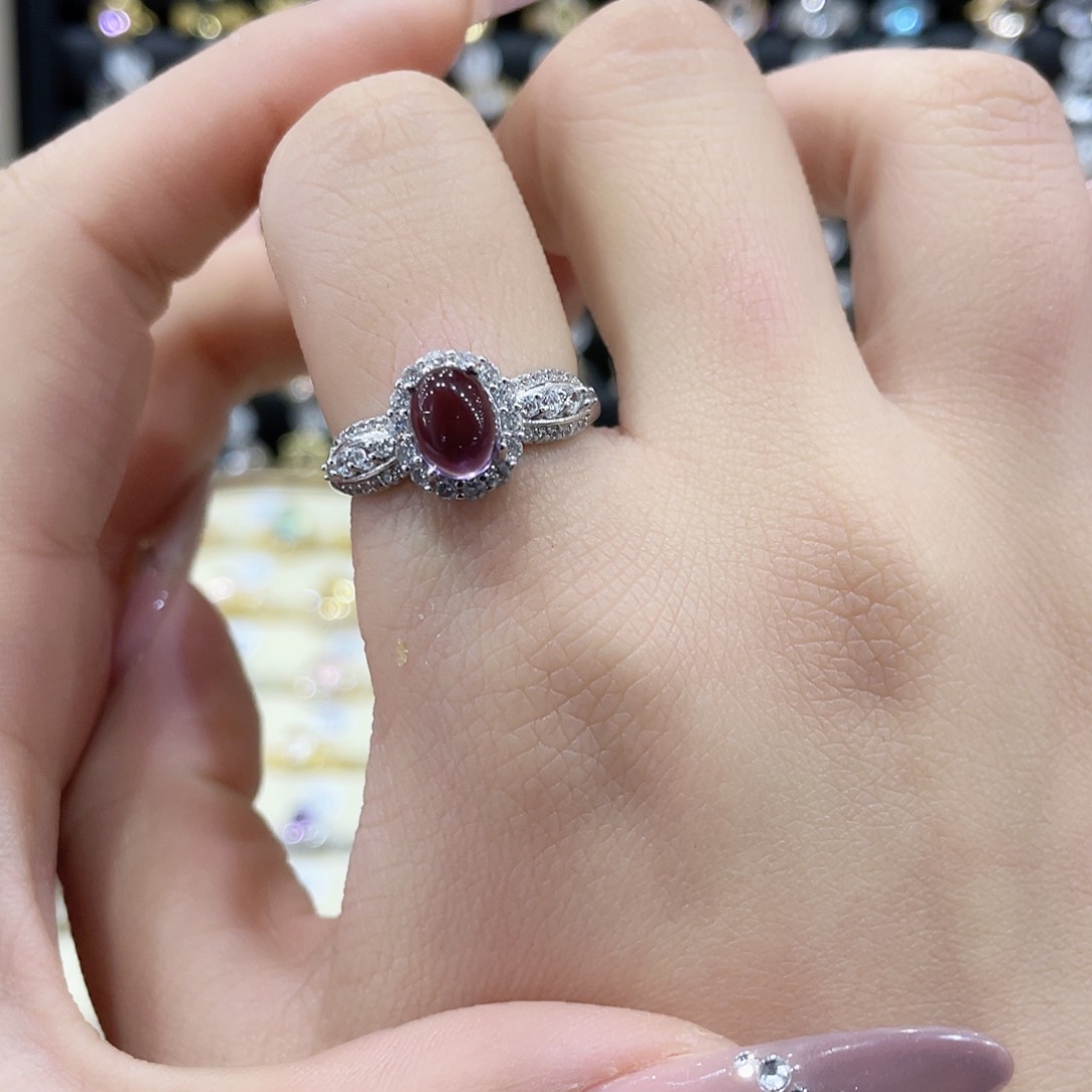 紫晶戒指银S925镶嵌张****4戒指