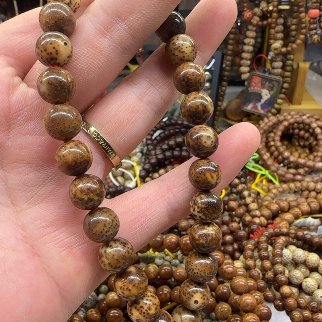 或***y星月菩提吊坠11圆虎皮玉化手串26颗籽