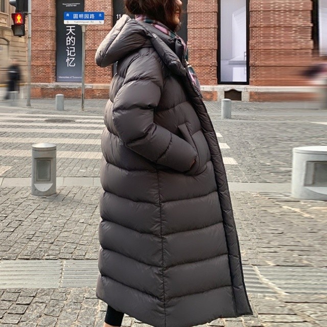 【精工品质】云感泡芙塞柔丝90鹅绒韩版保暖羽绒服连帽穿搭时尚长款