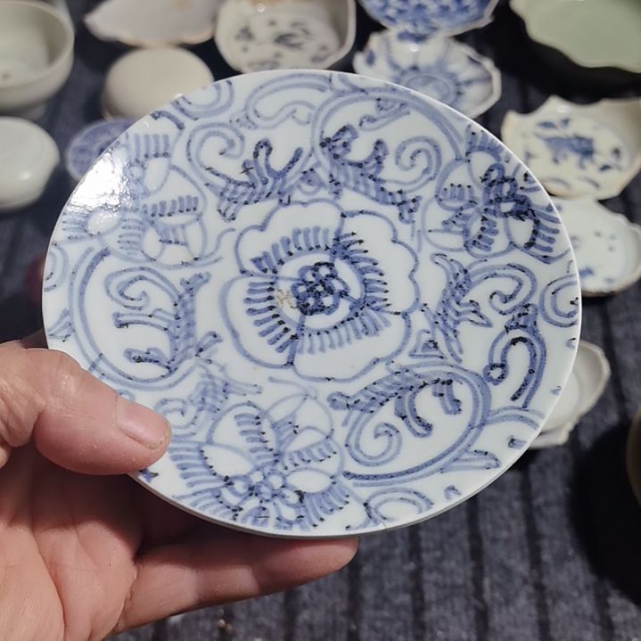 瓷片青花影青杯垫标夲