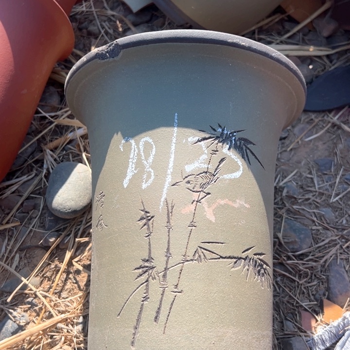 红陶紫砂兰花盆微瑕