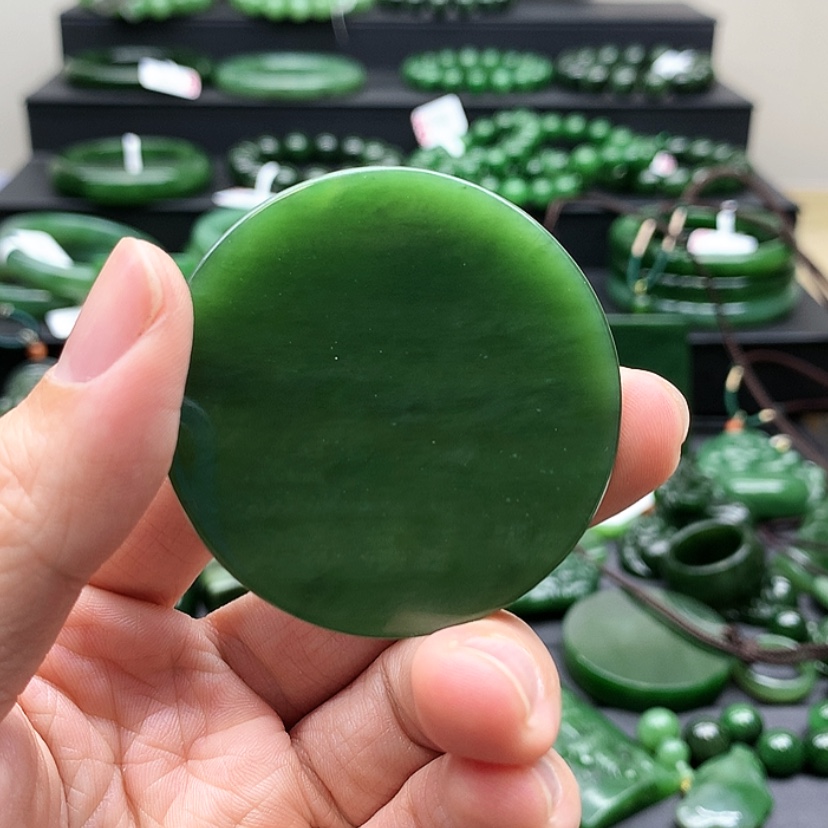 【闪购商品】和田玉（碧玉）吊坠(赠链)未镶嵌丰**悦