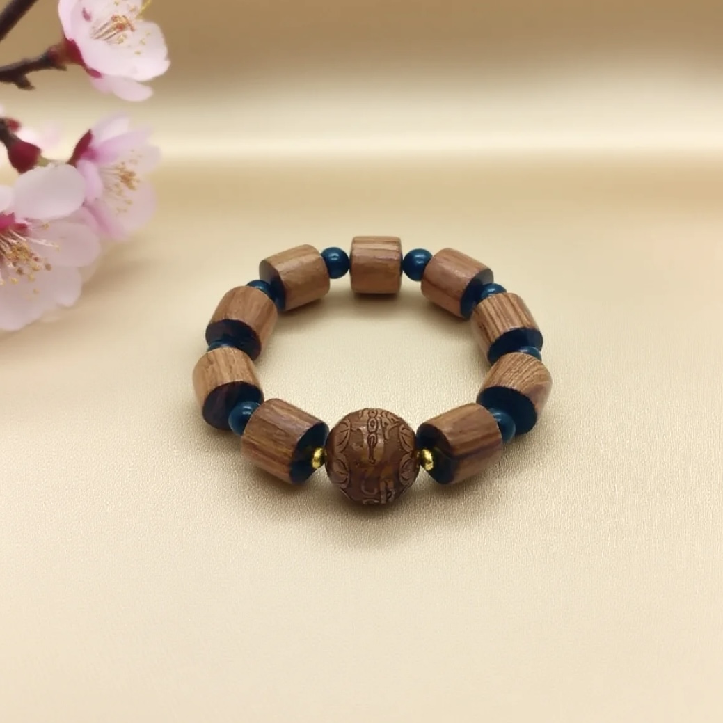 黄花梨木桶珠单圈手串（无礼盒）187