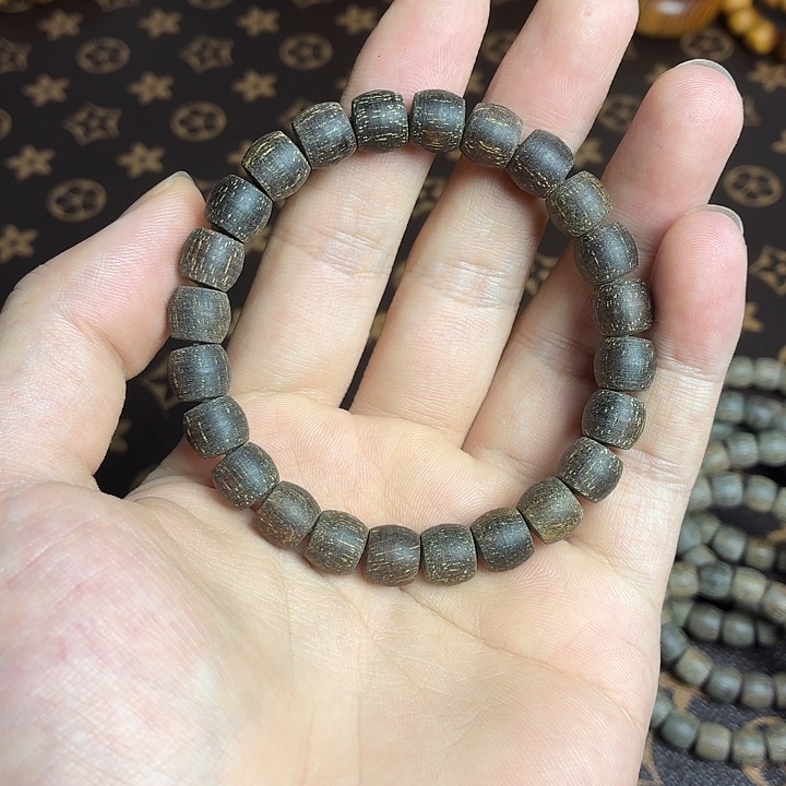 贡木手串/手链贡木8x9黑油黑珍珠