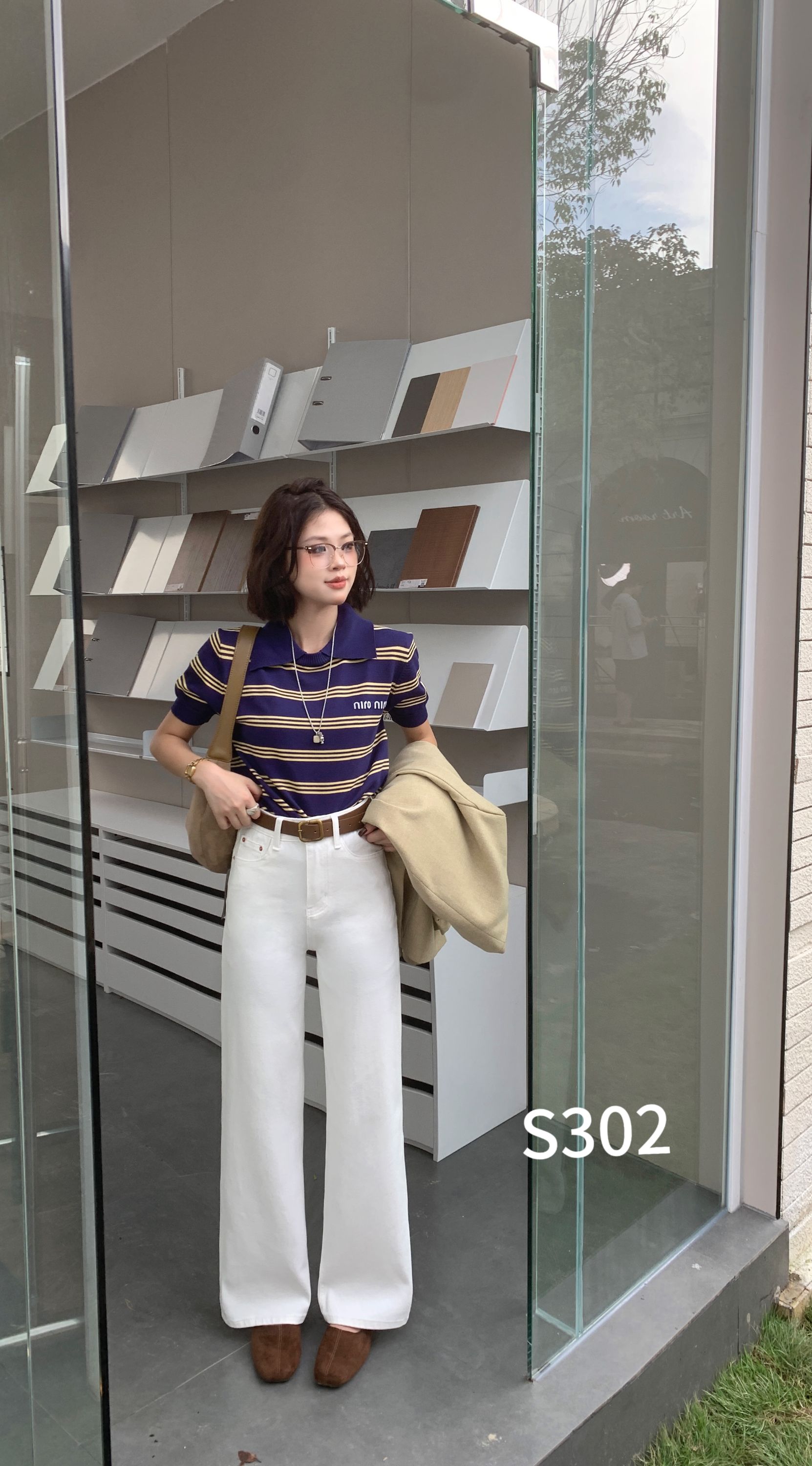 【直腿瘦瘦牛仔裤】白色四面弹直筒牛仔裤女2025秋款高腰显瘦阔腿裤