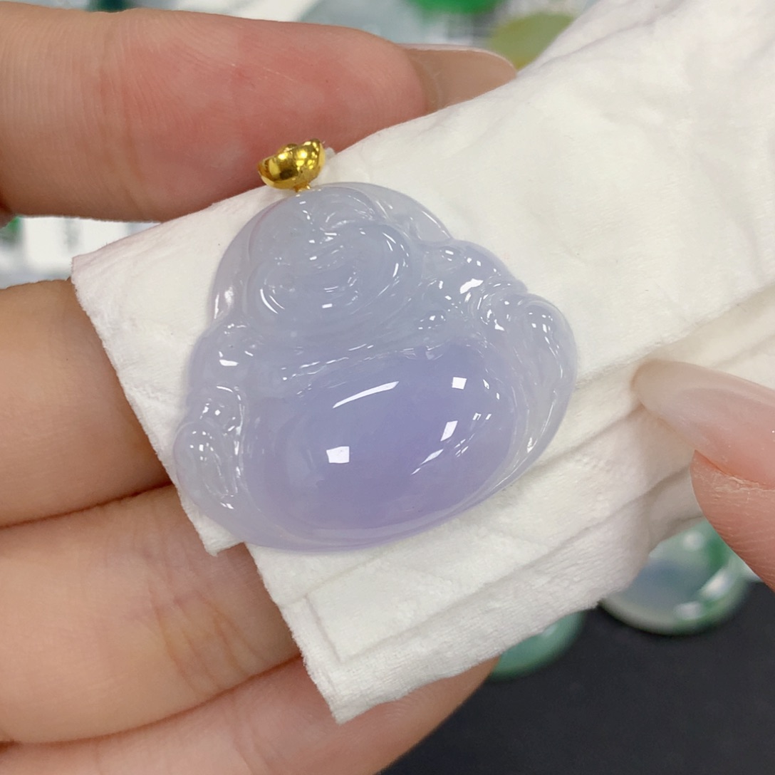 颈饰18K金镶嵌翡翠