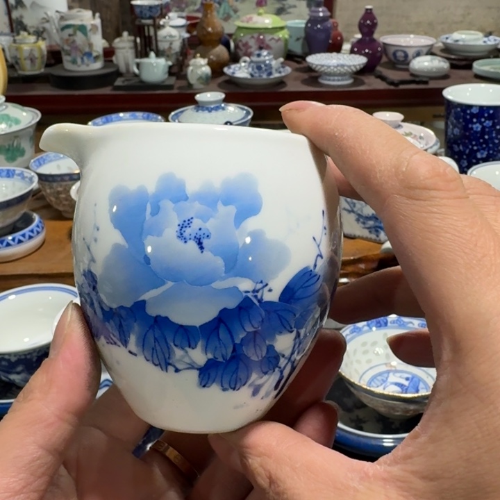 摆件景德镇青花公道