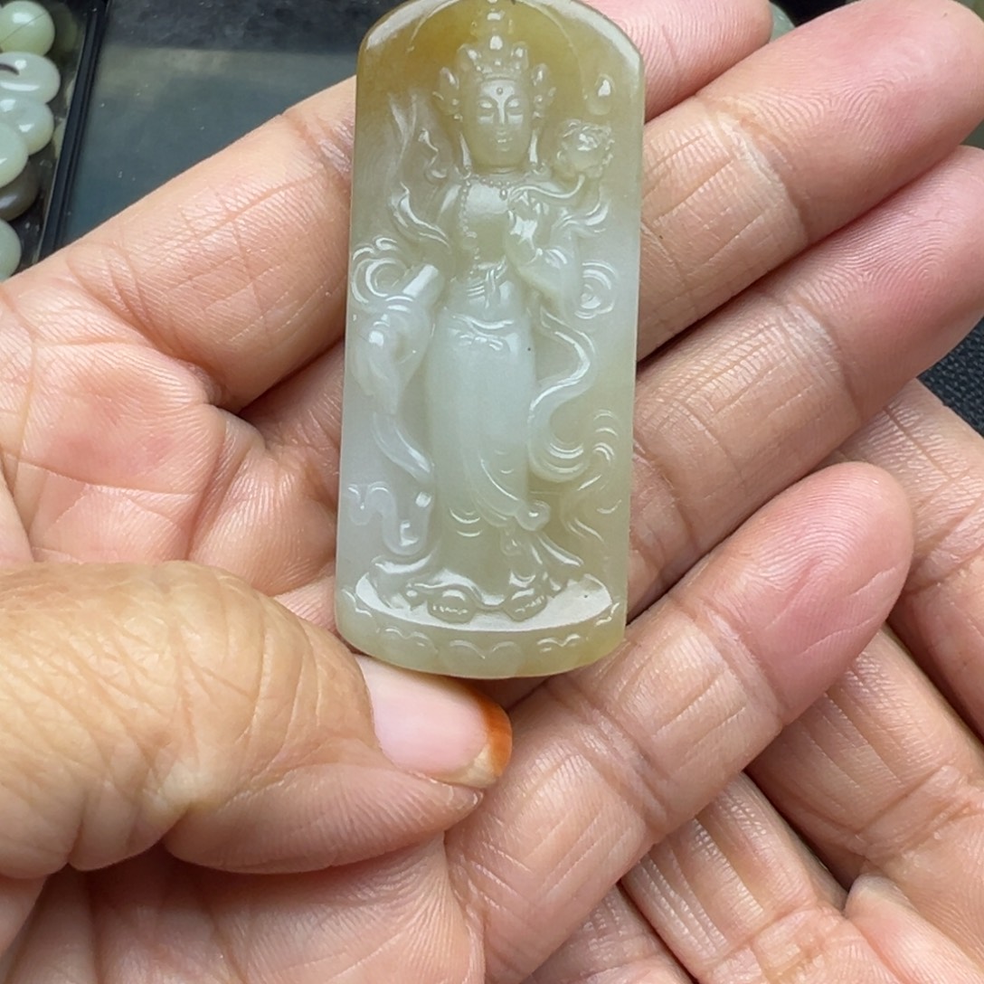 和田玉（糖玉）未镶嵌吊坠(不含链)