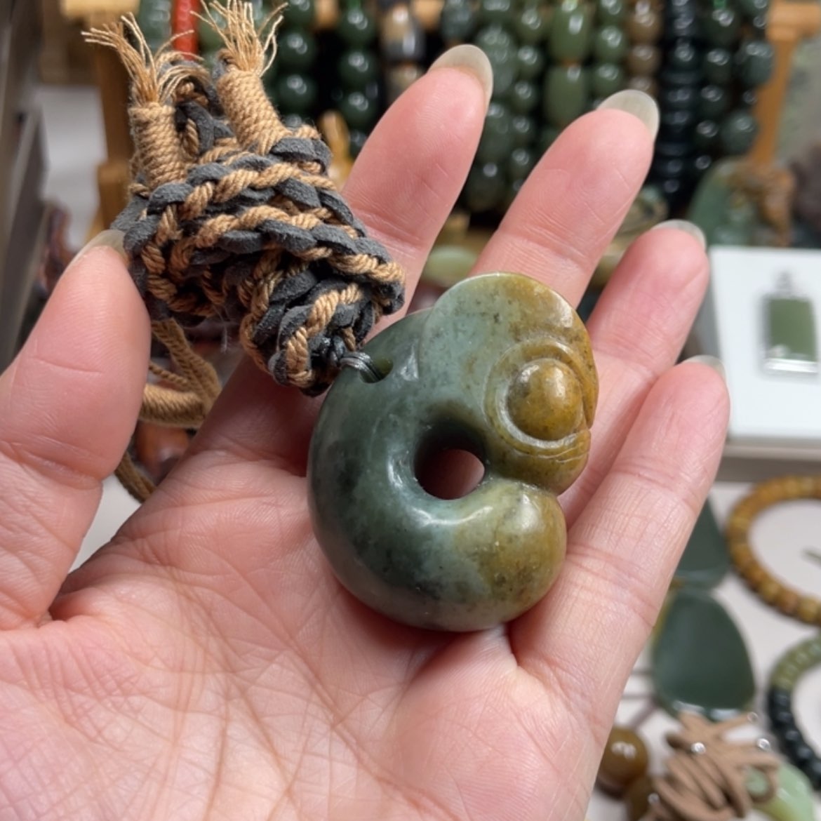 【闪购商品】岫岩河磨玉（透闪石质玉）挂件未镶嵌