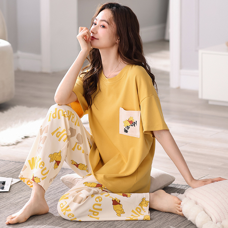 夏季新款长裤AB搭休闲款家居服睡衣女
