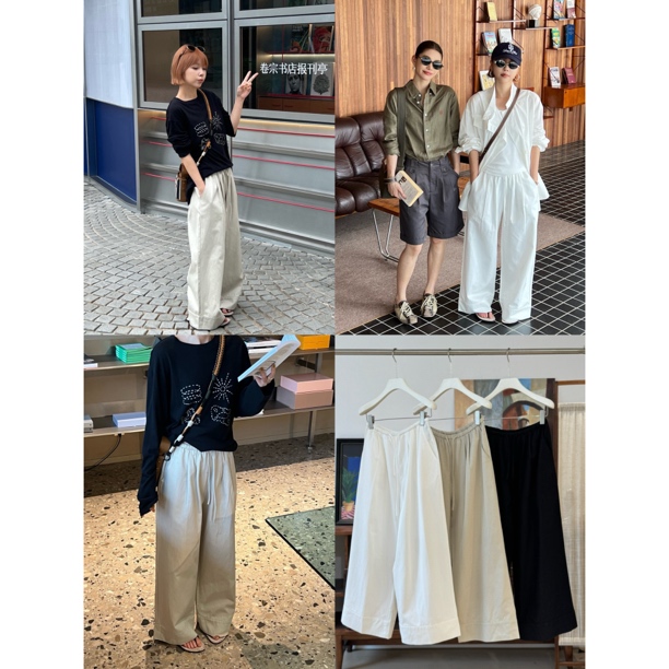 【NO退NO换】！抽绳松紧腰阔腿休闲裤（UMA60259#）UMA