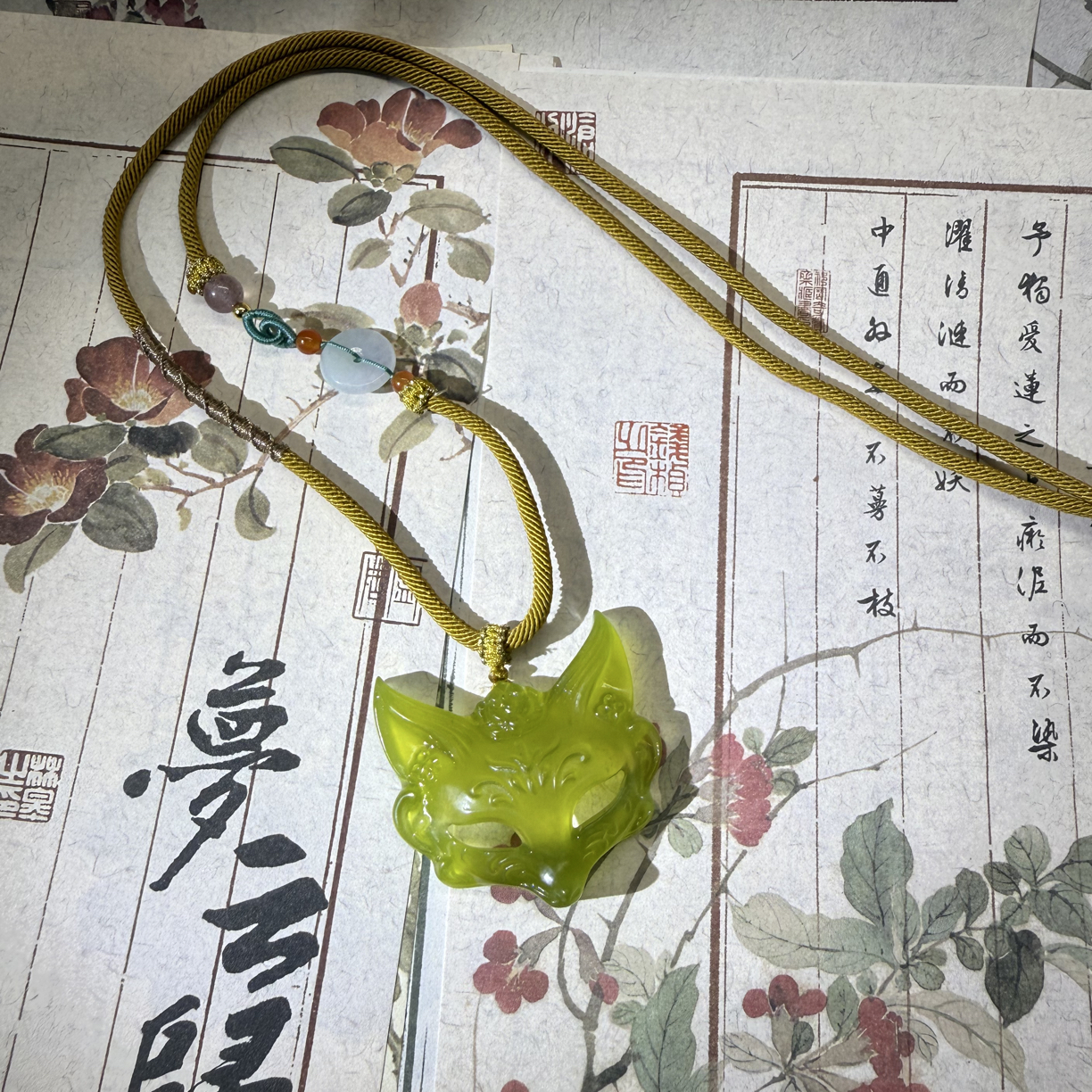黄金玉大狐狸面具
