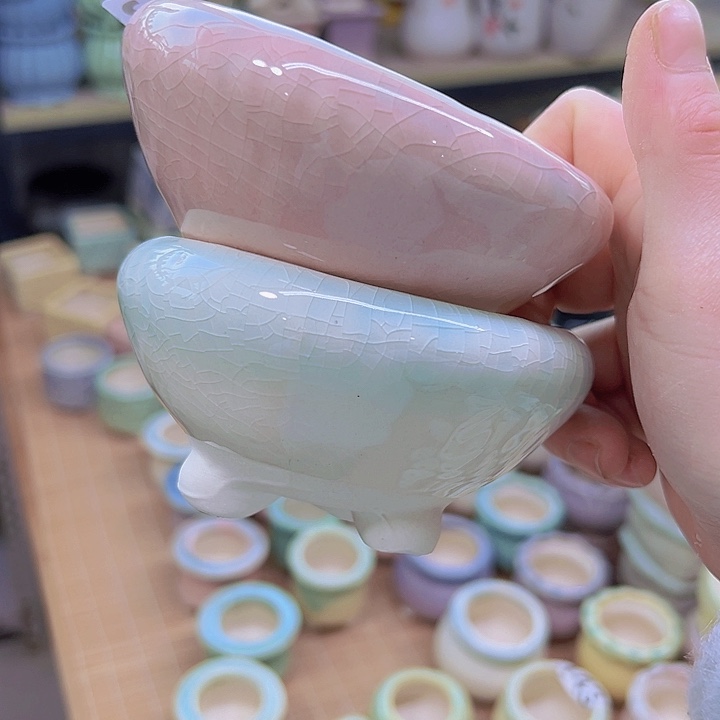 红陶陶瓷花盆当场满12包邮