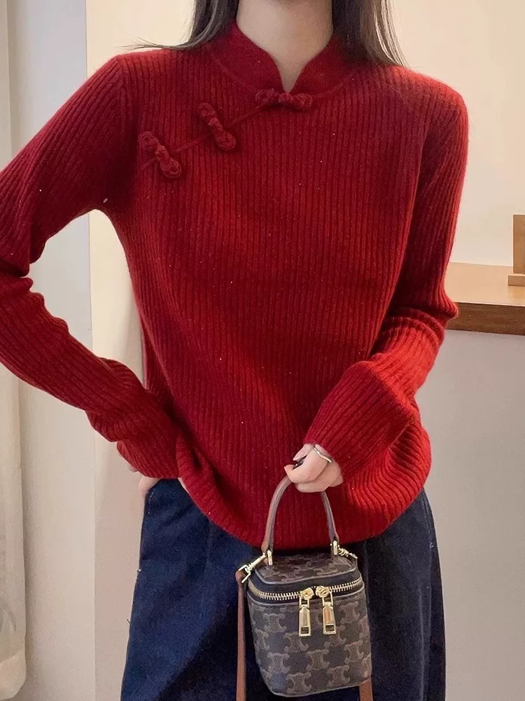新年红加厚高品质超软面料毛衣