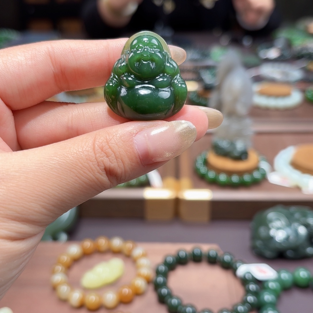 和田玉（碧玉）未镶嵌手链30 