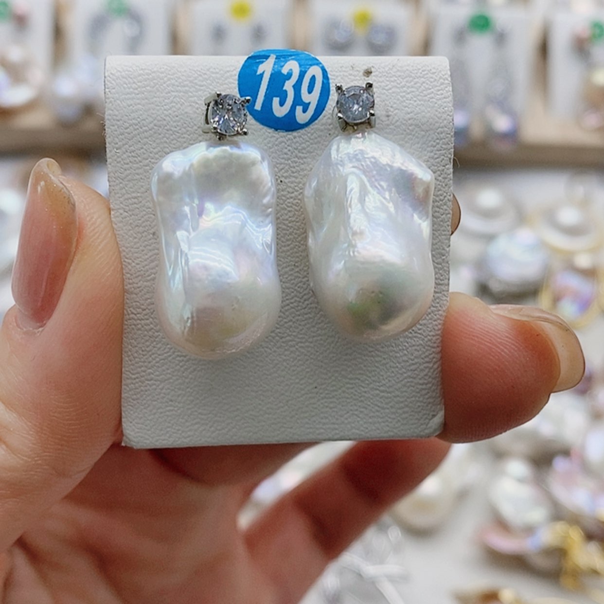 【闪购商品】淡水珍珠耳饰银S925镶嵌