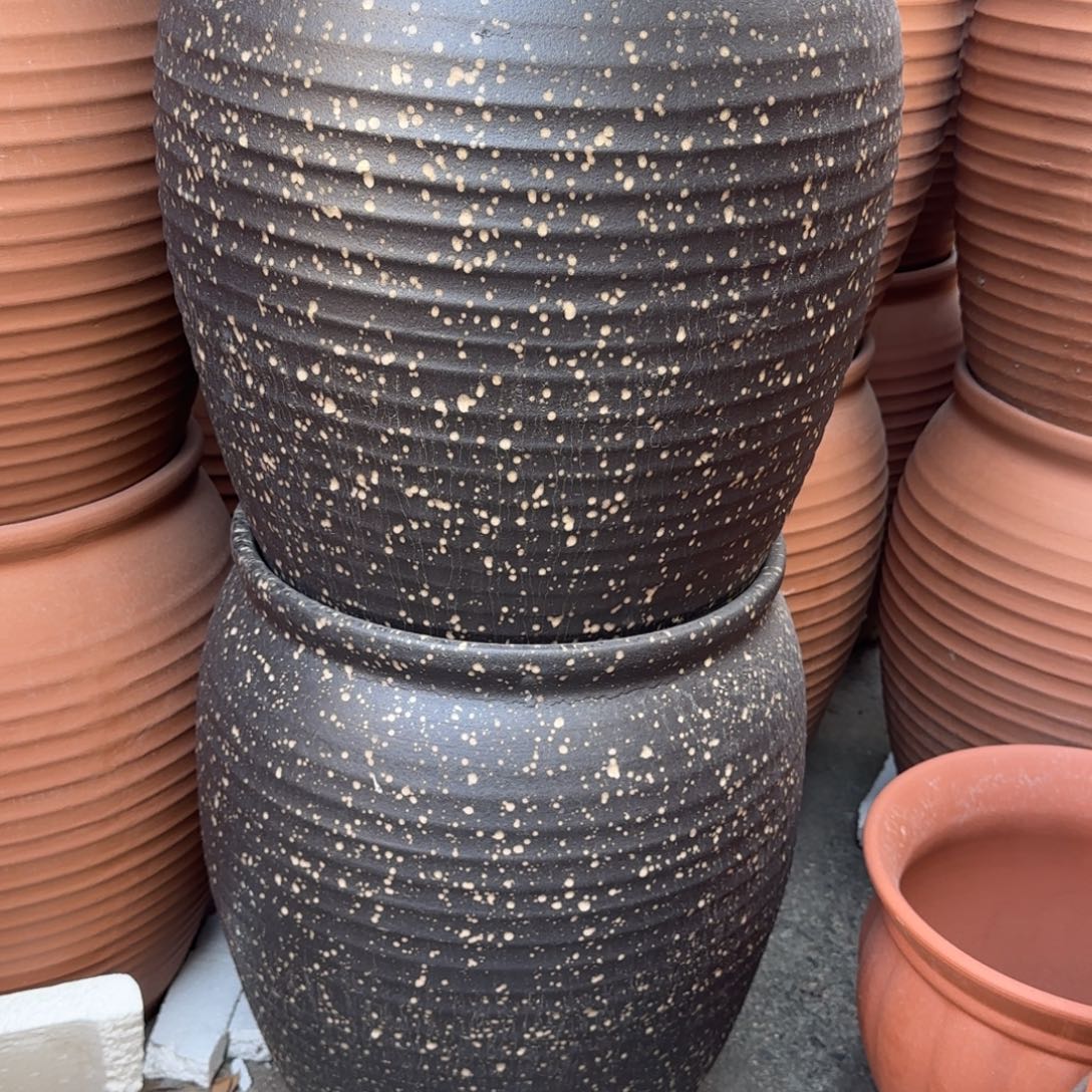 紫砂花盆口35高50宜兴紫砂