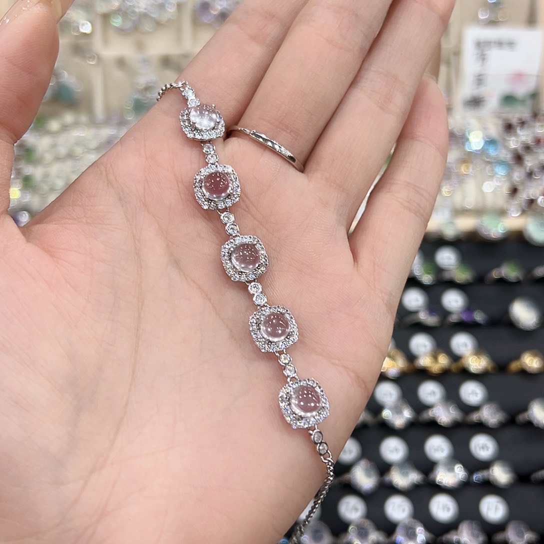 ๓****银S925镶嵌手链芙蓉石