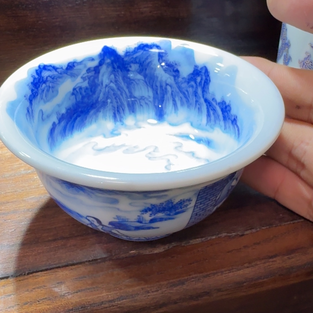 千***然瓷片当代景德镇陶瓷手绘茶具