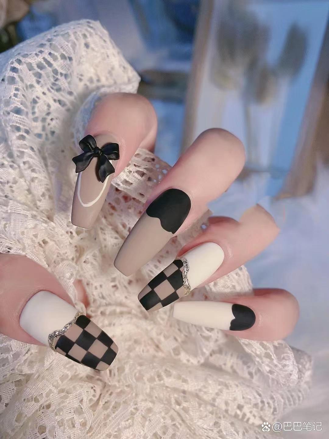 纯手工高品质精致爆款穿戴甲拆拆乐 秋冬气质美甲 带工具包