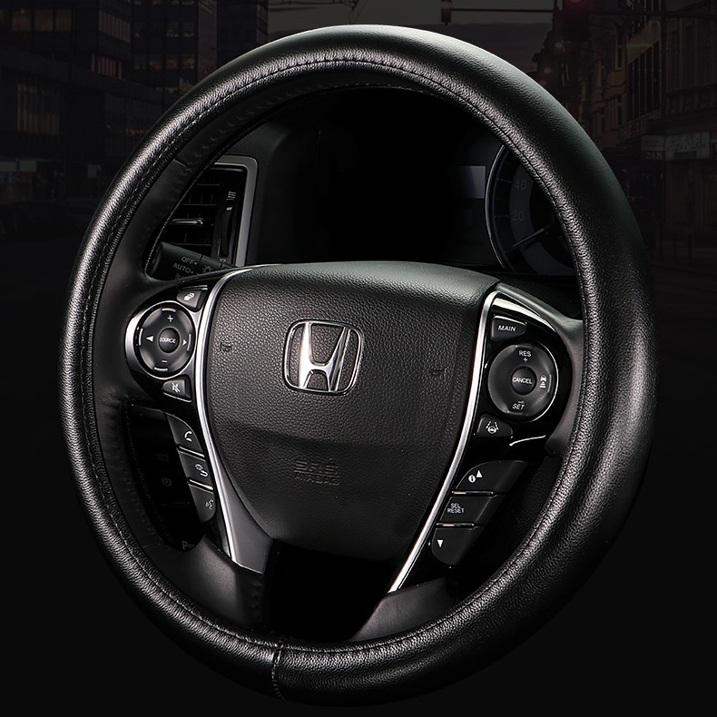 卡贝尔真皮方向盘套四季通用圆形D型奔驰宝马奥迪本田比亚迪耐磨