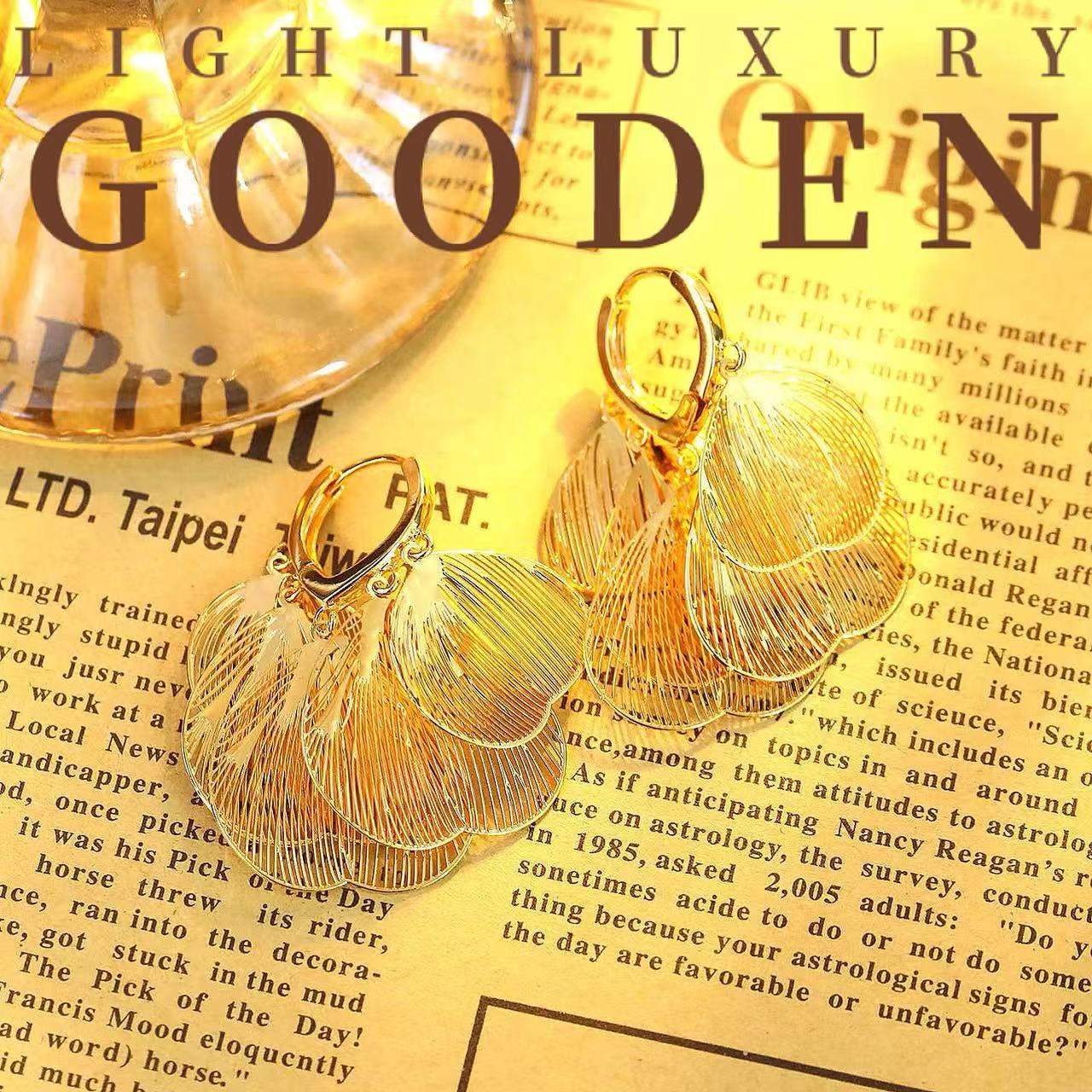 铜合金耳饰 Gooden岛家【隐形翅膀】高级感轻灵气质时尚小众耳环