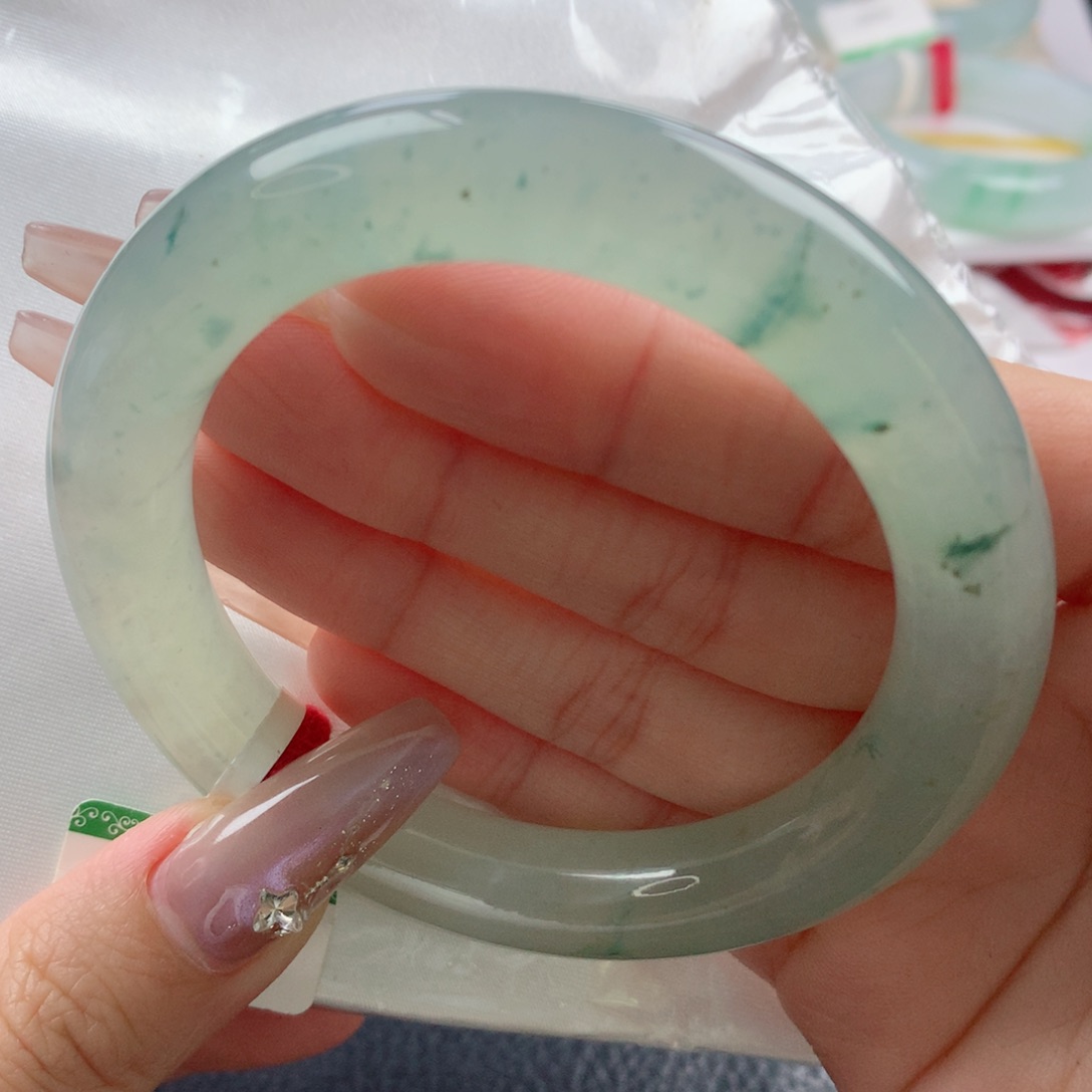 未镶嵌手镯翡翠缅甸天然翡翠A货56.5