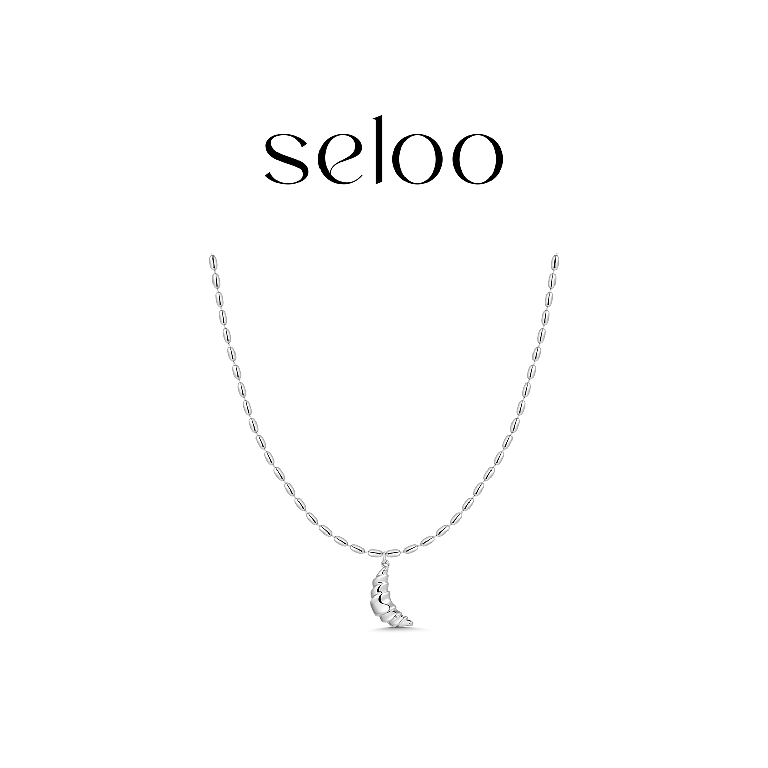 铜项链 Seloo【牛角包项链】韩系百搭时尚项链SE410X332