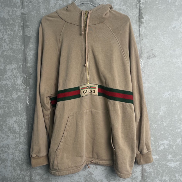 未使用 WE11 DONE L*1/古驰/ 流星字母印花咖色卡其色卫衣/12677