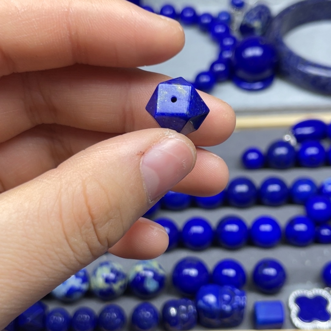 青金石唐八棱未镶嵌无***生