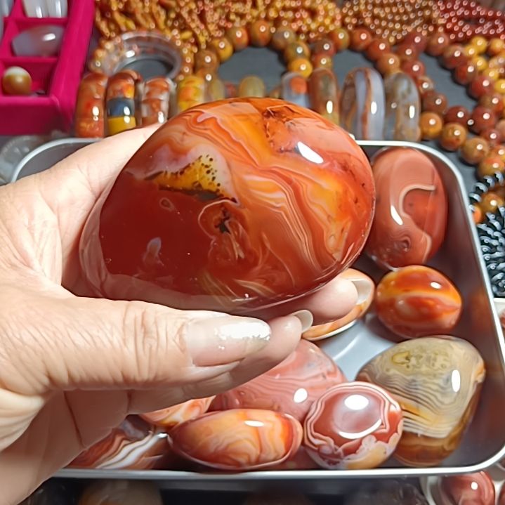 玛瑙/玉髓未镶嵌手把件