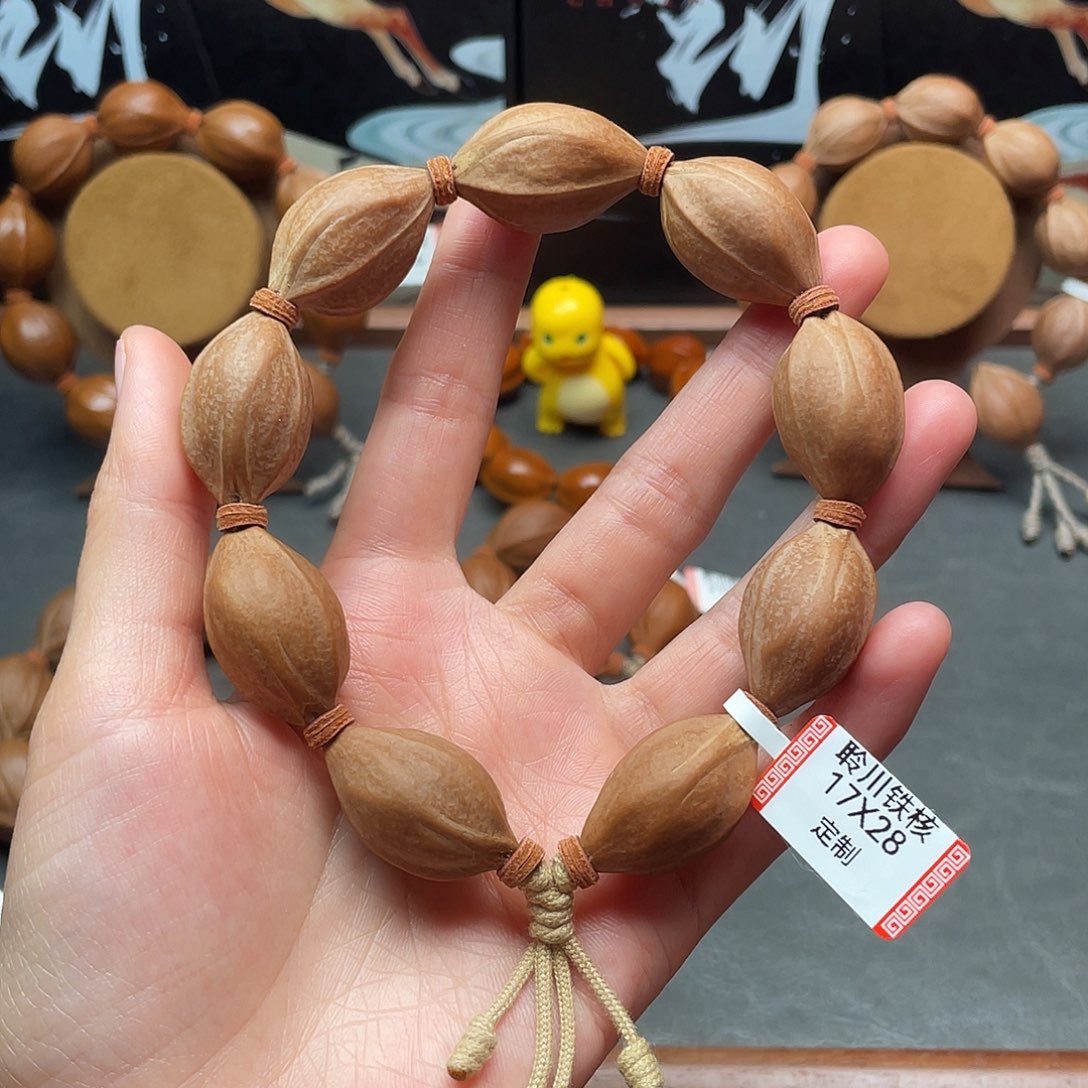 陈***时橄榄核手串/手链1728梅林铁核