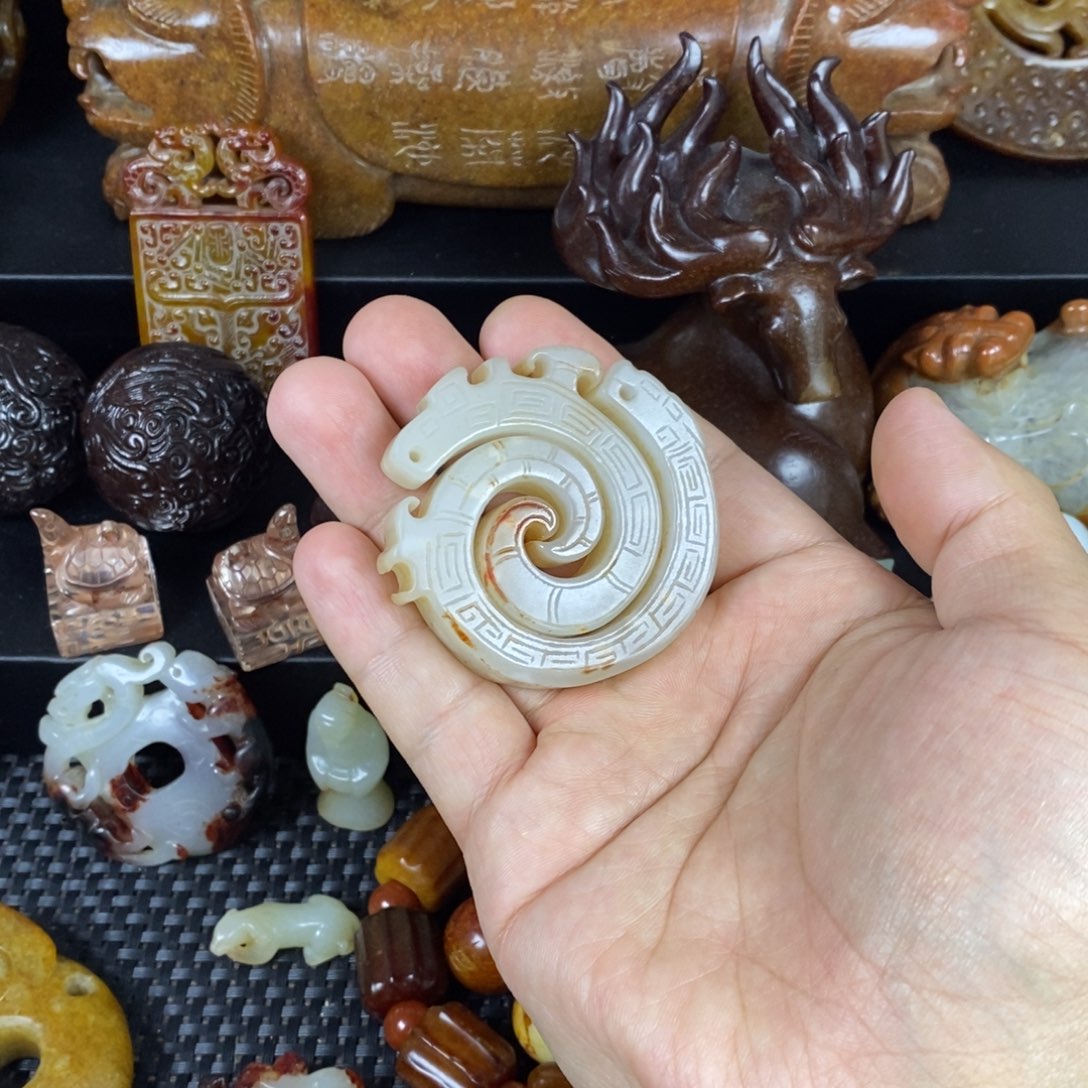 和田玉未镶嵌挂件超*星