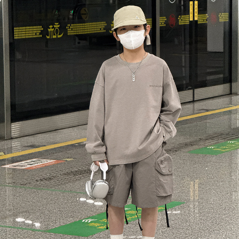 男童长袖t恤儿童春装上衣2025新款童装卫衣男孩春秋季体恤打底衫