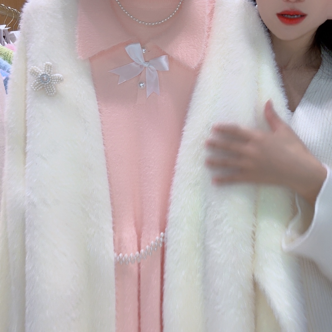 羊羔毛女装新潮流女装新白色外套